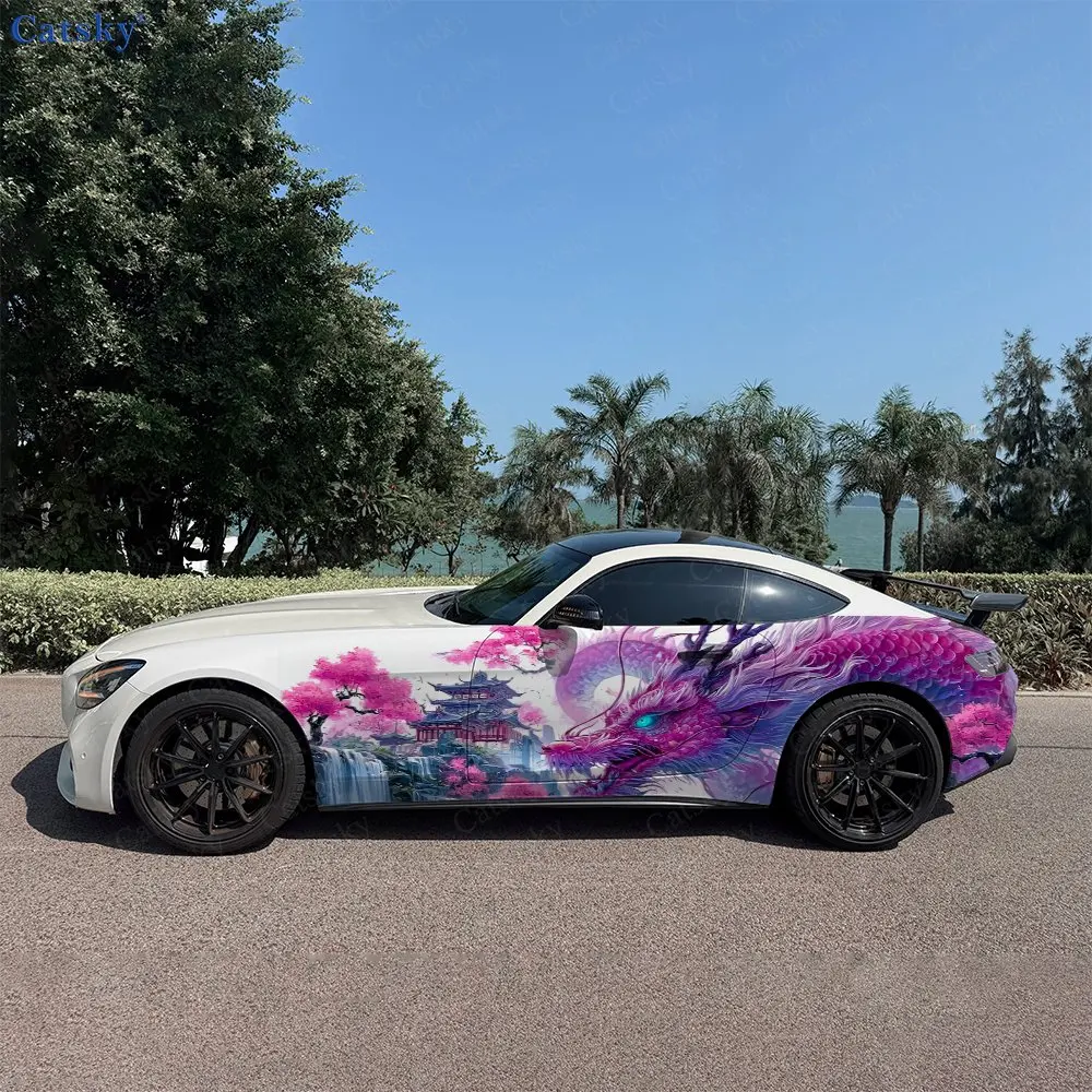 Наклейки на боковые части автомобиля Divine Dragon Pink Cherry Blossom, самоклеящиеся водонепроницаемые и устойчивые к царапинам наклейки из ПВХ, подарок-аксессуар для автомобиля
Наклейки на боковые части автомобиля Divine Dragon Pink Cherry Blossom, самоклеящиеся водонепроницаемые и устойчивые к царапинам наклейки из ПВХ, подарок-аксессуар для автомобиля