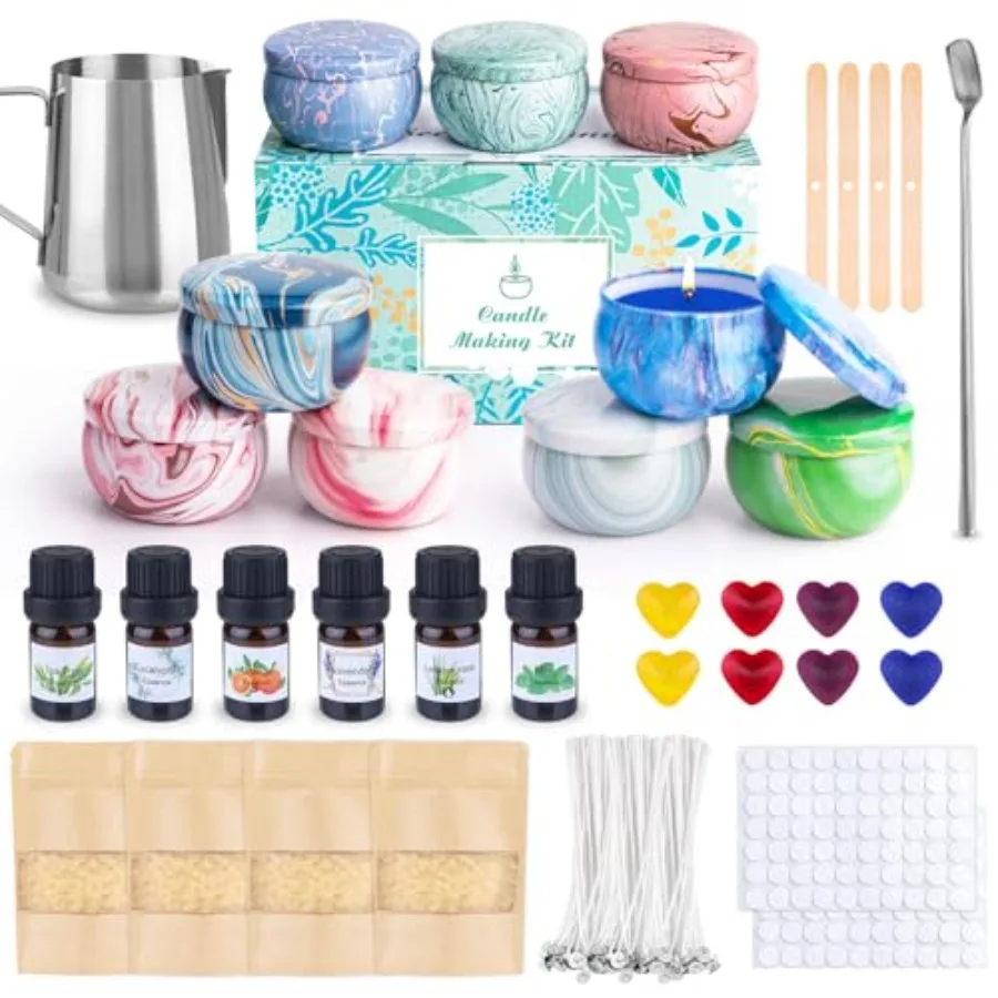 Great Handicraft for Home Afternoon Tea, DIY Candle Making Kit Specially for Adults, Complete Beeswax, Essential Oil and Accessories, Make Healing Scented Candles by Yourself
Great Handicraft for Home Afternoon Tea, DIY Candle Making Kit Specially for Adults, Complete Beeswax, Essential Oil and Accessories, Make Healing Scented Candles by Yourself