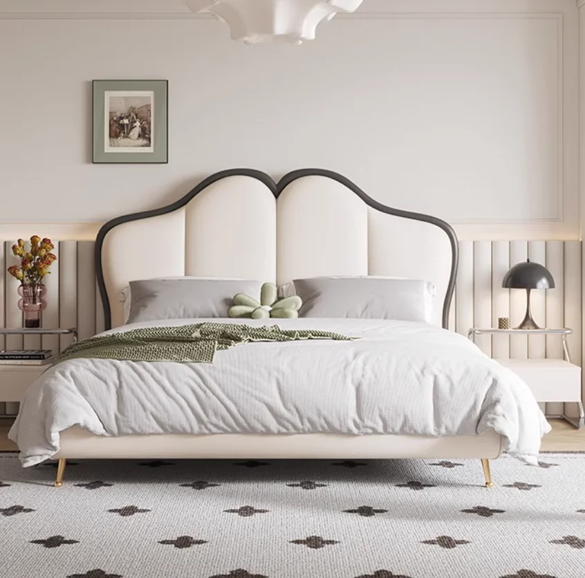 -ForModern Princess-Style Double Bed for Children Solid Wood Design Comfortable Wooden Frame Beds&
-ForModern Princess-Style Double Bed for Children Solid Wood Design Comfortable Wooden Frame Beds&