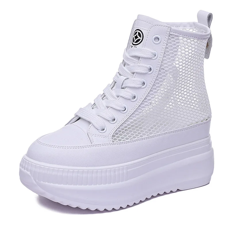 7.5CM High quality Air Mesh Lace Women Boots Platform Sandals Women Spring Summer Shoes Breathable Zip Women Ankle Boots Fashion
7.5CM High quality Air Mesh Lace Women Boots Platform Sandals Women Spring Summer Shoes Breathable Zip Women Ankle Boots Fashion