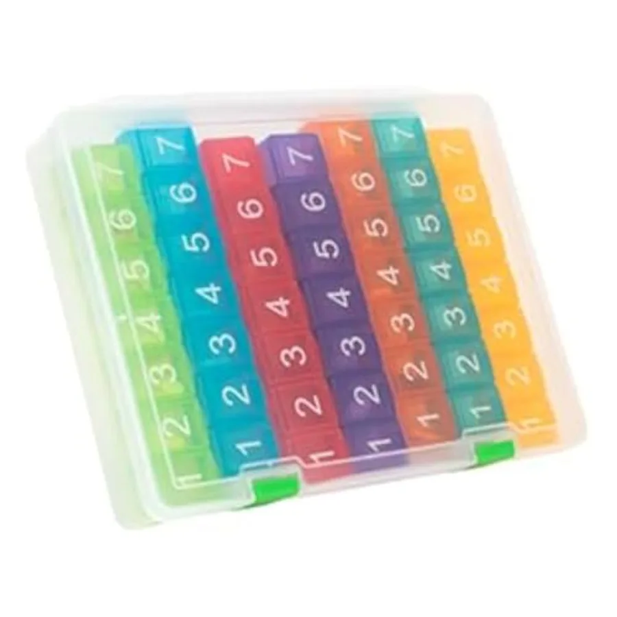 7 Times a Day x 7 Day Weekly Pill Organizer, Vitamin, and Medicine Pillbox
7 Times a Day x 7 Day Weekly Pill Organizer, Vitamin, and Medicine Pillbox