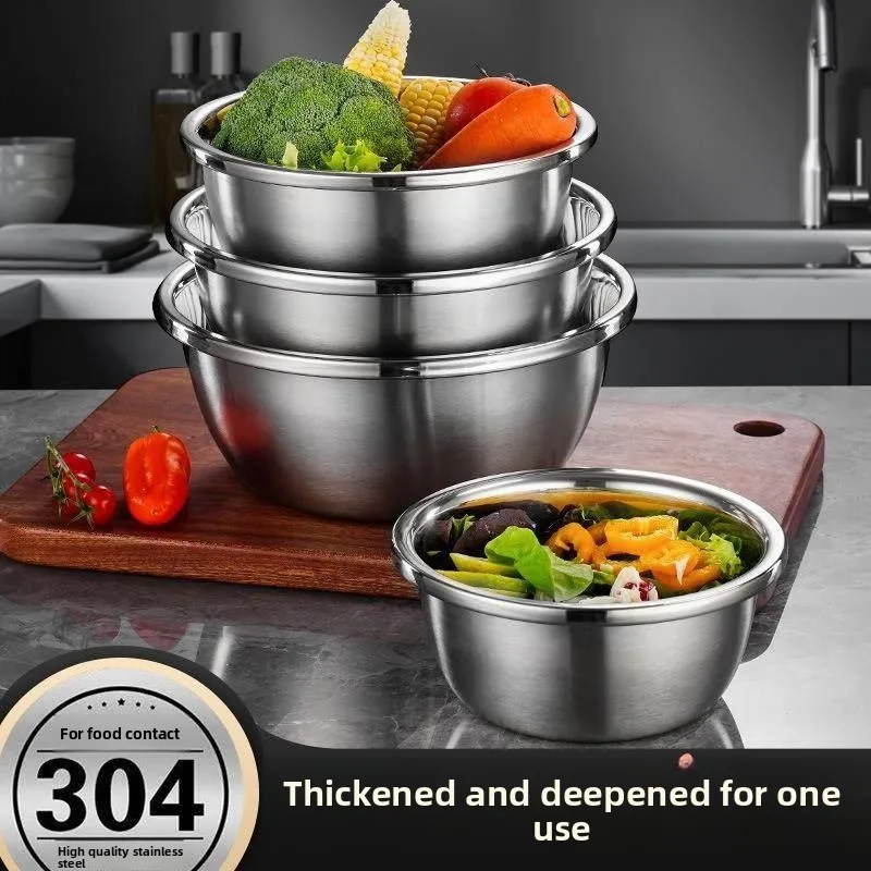 Food ade 304 Stainl Steel Basin Egg Beating Waing Face Salad ing Dough Sauce Seasoning Basin with Lid Kitchen Utensils
Food ade 304 Stainl Steel Basin Egg Beating Waing Face Salad ing Dough Sauce Seasoning Basin with Lid Kitchen Utensils