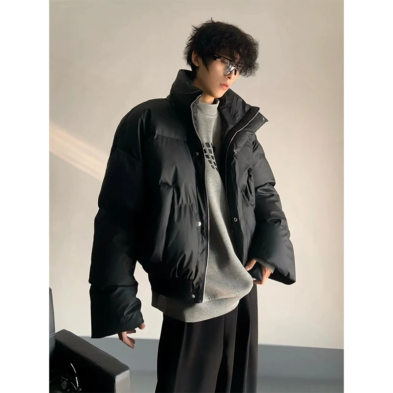 Thiened American ort PU Leather down Cotton Jaet Men's Winter Bread Sle High Street Vibe Outerwear Youth Faion
Thiened American ort PU Leather down Cotton Jaet Men's Winter Bread Sle High Street Vibe Outerwear Youth Faion