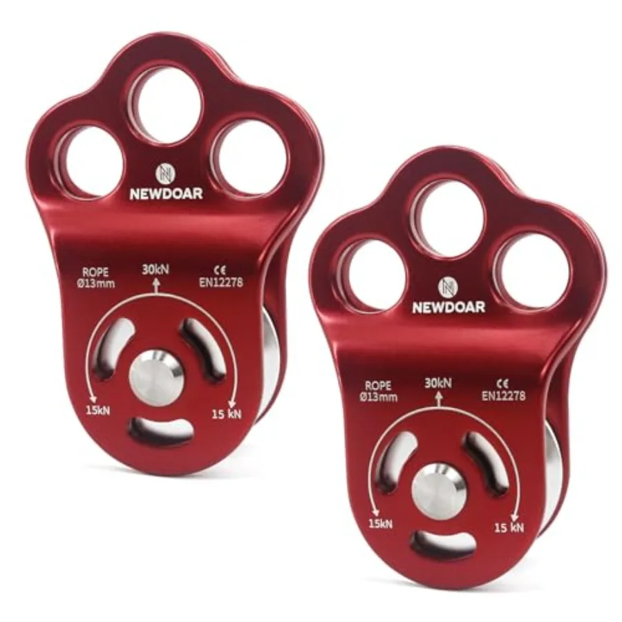 NewDoar 30 KN CE Certified Three Holes Rescue Climbing Pulley, for Max Rope 13mm Rope Hauling with Bearing Rappelling, Zipline,
NewDoar 30 KN CE Certified Three Holes Rescue Climbing Pulley, for Max Rope 13mm Rope Hauling with Bearing Rappelling, Zipline,