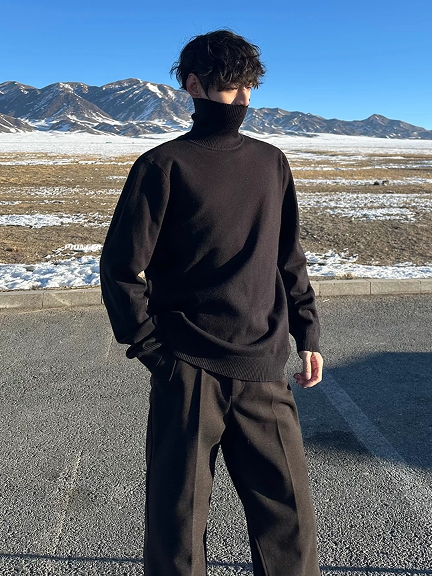 Men's Fce Lined High Collar Knitwear Winter Casual Sle mid Thiened Long Sve Crew Ne Sweater Sli Inner Wear
Men's Fce Lined High Collar Knitwear Winter Casual Sle mid Thiened Long Sve Crew Ne Sweater Sli Inner Wear