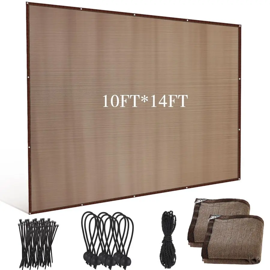 2 Pcs 90 Sun Shade Cloth with Grommets 10 x 14 Pergola Shade Patio Replacement UV Block Privacy Screen Mocha Canopy Porch Cover
2 Pcs 90 Sun Shade Cloth with Grommets 10 x 14 Pergola Shade Patio Replacement UV Block Privacy Screen Mocha Canopy Porch Cover