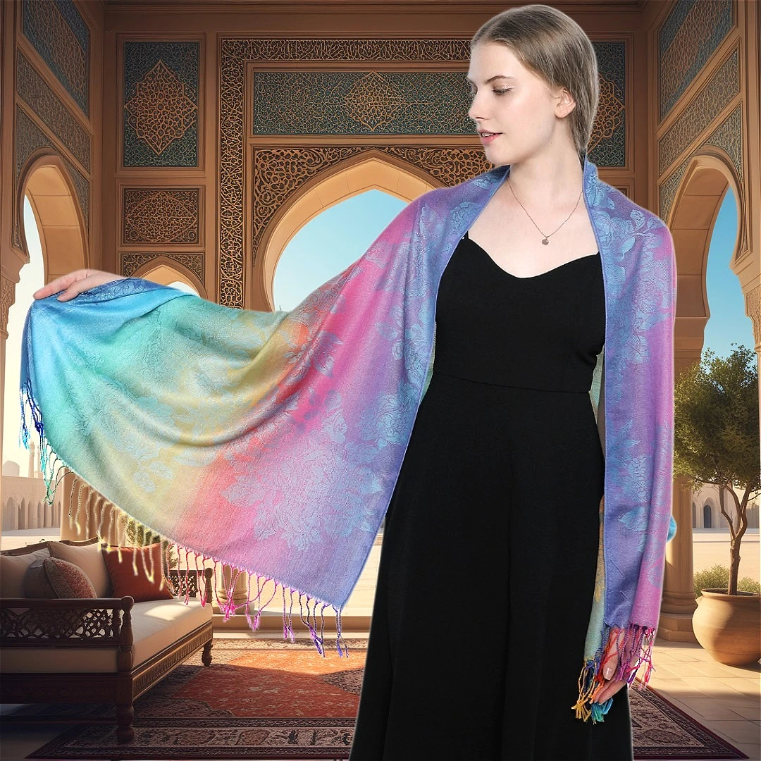 Elegant Peacock Feather Jacquard Hijab Paisley Gradient Colors Tassels Turban Femme Mardi Gras Beach Casual Ropa Africana Mujer
Elegant Peacock Feather Jacquard Hijab Paisley Gradient Colors Tassels Turban Femme Mardi Gras Beach Casual Ropa Africana Mujer