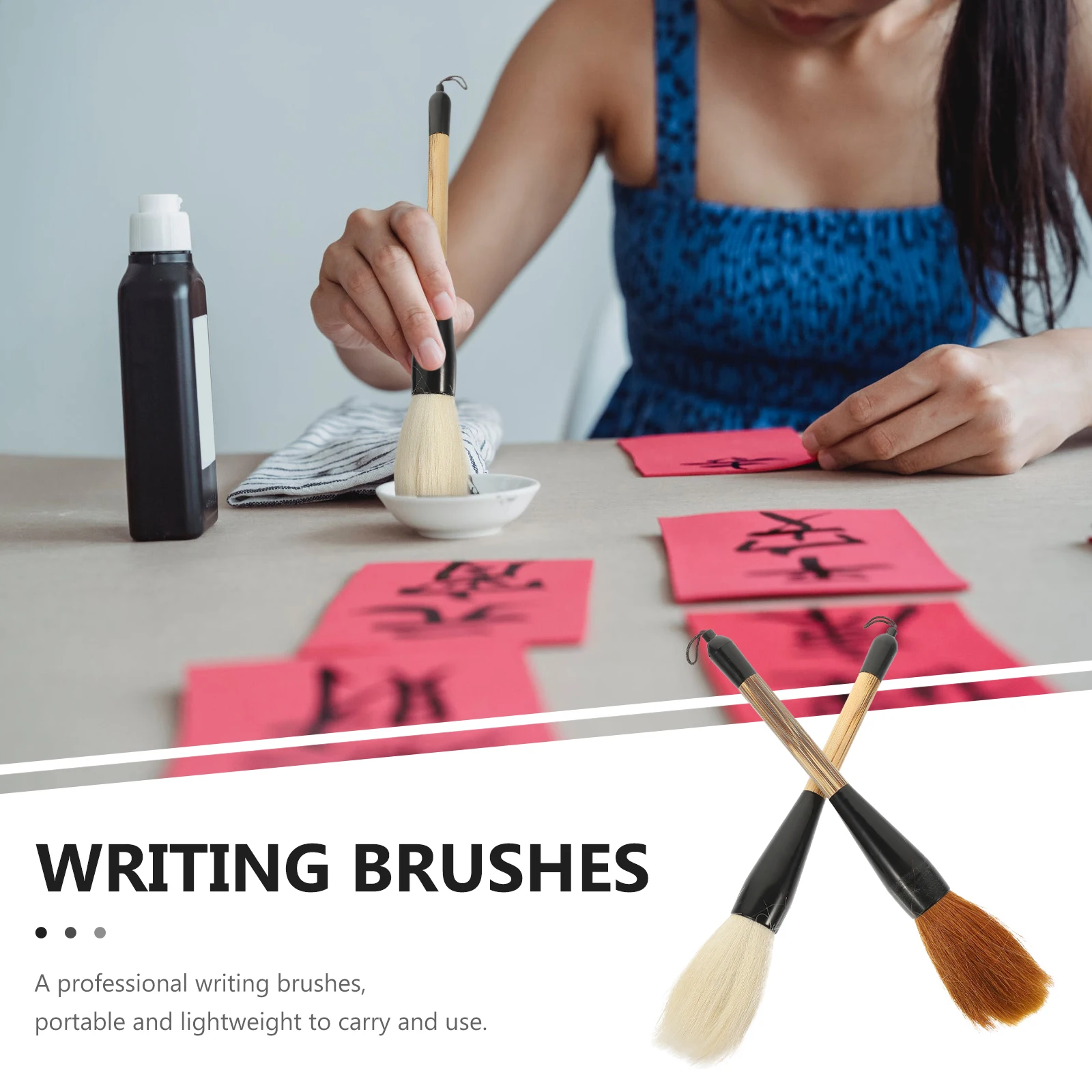2 Pcs Large Size Bamboo Handle Calligraphy Brush Durable Professional Writing Tool Oil Painting Student Art Supplies
2 Pcs Large Size Bamboo Handle Calligraphy Brush Durable Professional Writing Tool Oil Painting Student Art Supplies