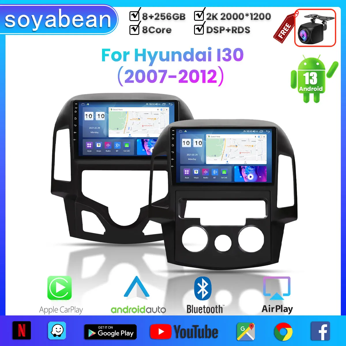 Android 13 Car Radio for Hyundai I30 2007-2012,9inch 2K Multimedia Player with 4G Car Carplay & 2Din GPS
Android 13 Car Radio for Hyundai I30 2007-2012,9inch 2K Multimedia Player with 4G Car Carplay & 2Din GPS
