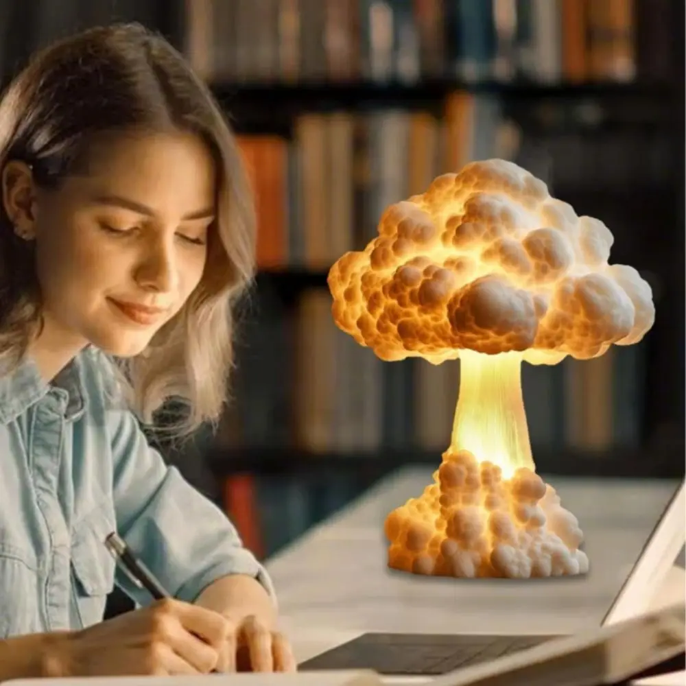 3D Mushroom Cloud Table Lamp Handmade Simulation Atomic Bomb Blast Night Light Resin Multipurpose LED Reading Light Desk Decor
3D Mushroom Cloud Table Lamp Handmade Simulation Atomic Bomb Blast Night Light Resin Multipurpose LED Reading Light Desk Decor
