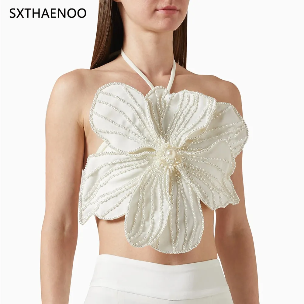 SXTHAENOO Sexy Crop Top Women's Slim Fit Strapless Bustier Heavy Embellished Neck Hanging Design Summer Polyester Blend Vest
SXTHAENOO Sexy Crop Top Women's Slim Fit Strapless Bustier Heavy Embellished Neck Hanging Design Summer Polyester Blend Vest