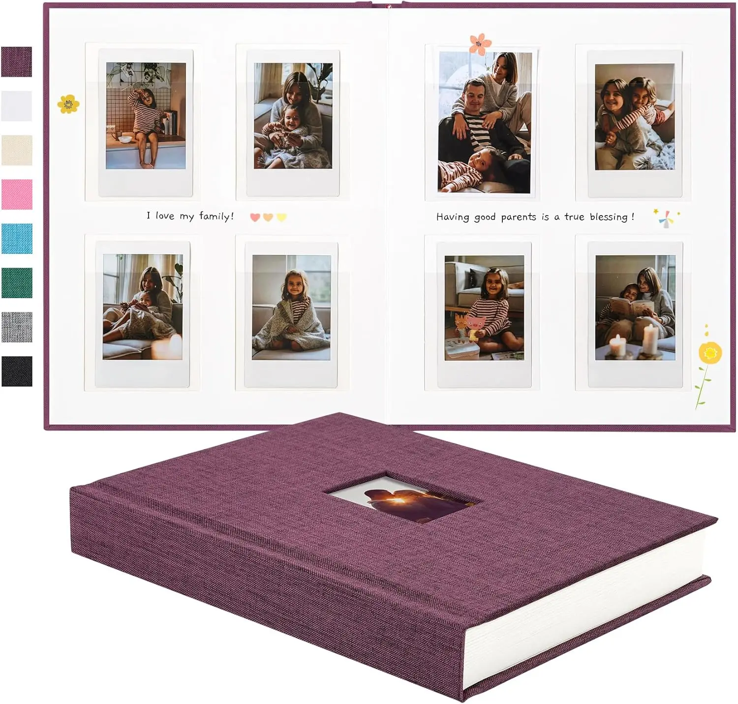 112 Pockets Instax Mini Photo Album For 2x3 Pictures, Linen Hardcover Photo Album With Writing Space, Album Book F
112 Pockets Instax Mini Photo Album For 2x3 Pictures, Linen Hardcover Photo Album With Writing Space, Album Book F