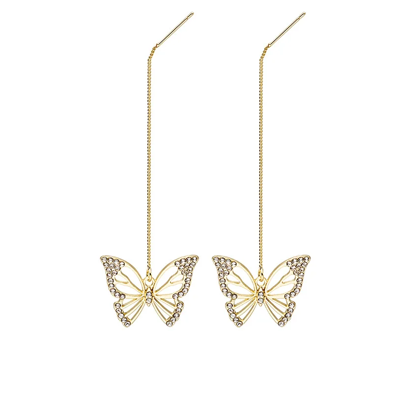 New Temperament Hollow Butterfly Long Earrings for Women White Copper Needle Anti-Allergy New Product Promotion
New Temperament Hollow Butterfly Long Earrings for Women White Copper Needle Anti-Allergy New Product Promotion