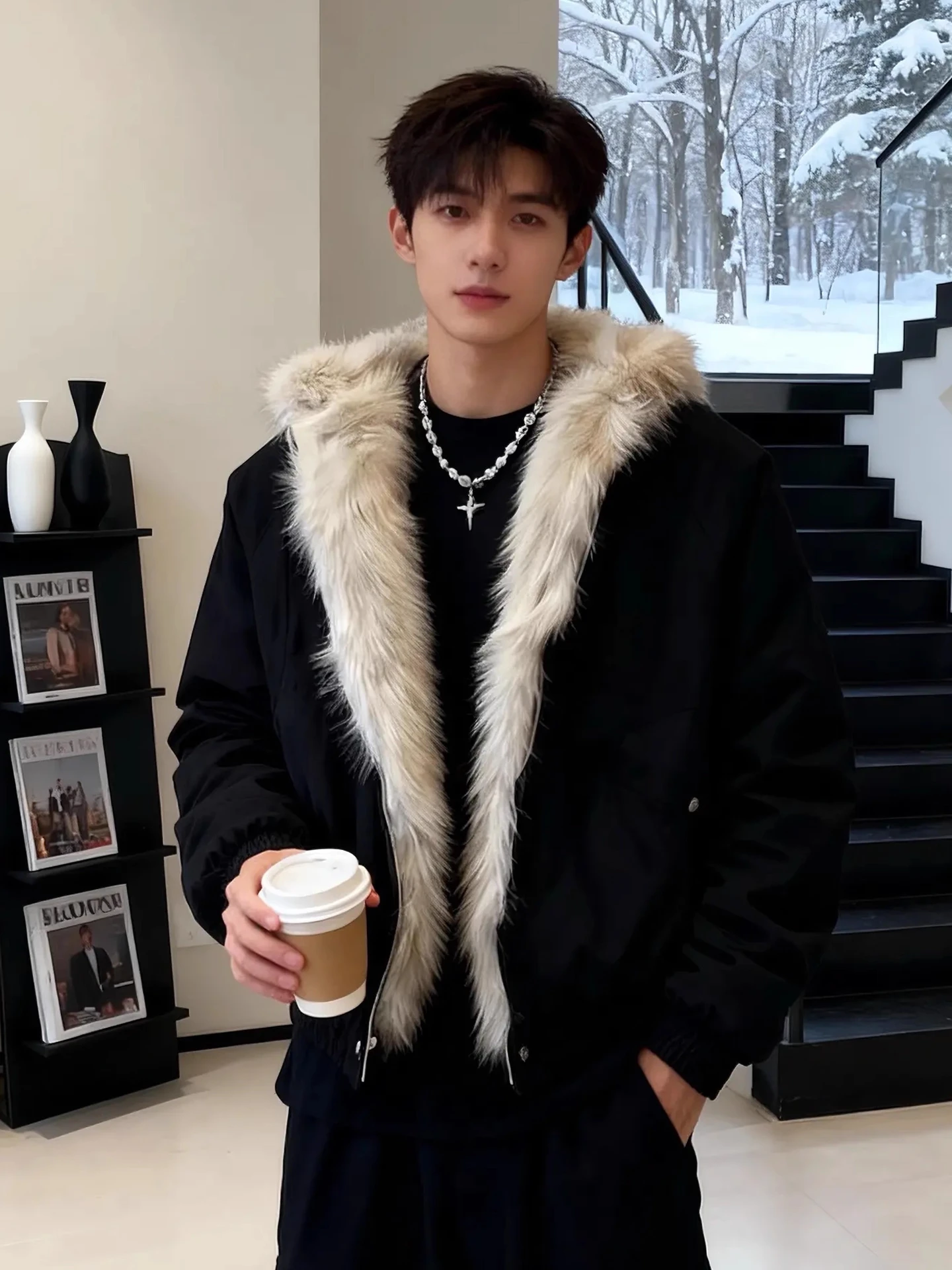 Мужское зимнее хлопковое пальто Jaet с капюшоном Thiened Warm ort Sle с меховым воротником American Sle Youth Faion Stand Fit на молнии...
Мужское зимнее хлопковое пальто Jaet с капюшоном Thiened Warm ort Sle с меховым воротником American Sle Youth Faion Stand Fit на молнии...