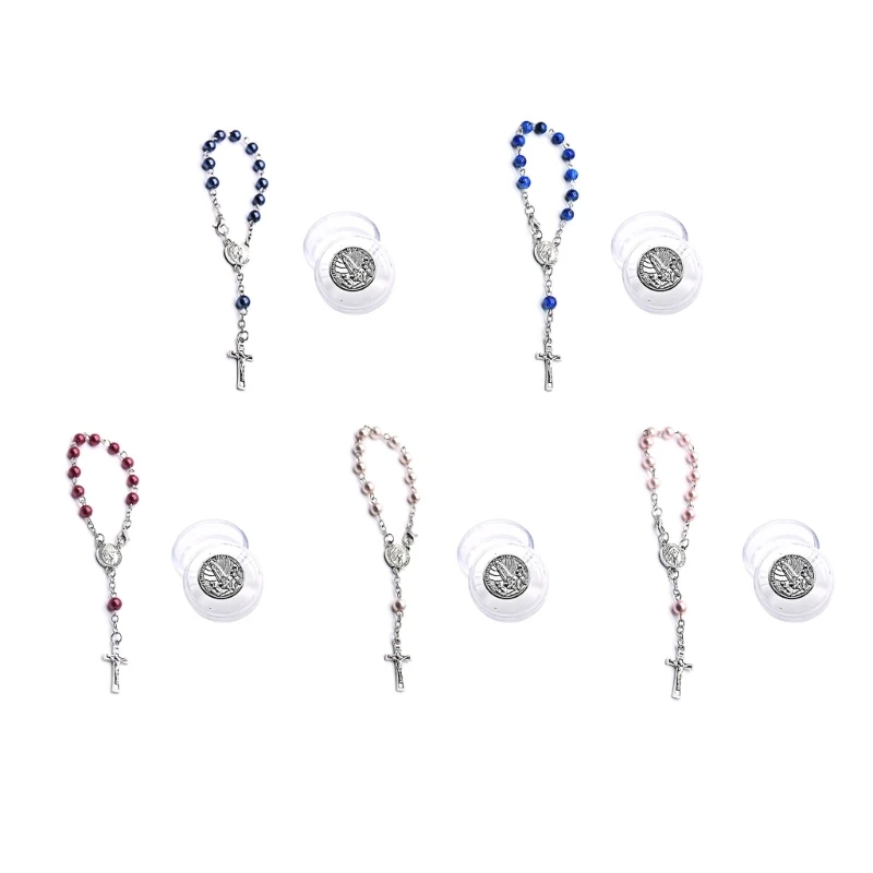 Glass Pearl Beaded Finger Chain Catholic Rosary Bracelet Baptism Communion Gift for Women Prayer Party Jewelry Dropship
Glass Pearl Beaded Finger Chain Catholic Rosary Bracelet Baptism Communion Gift for Women Prayer Party Jewelry Dropship