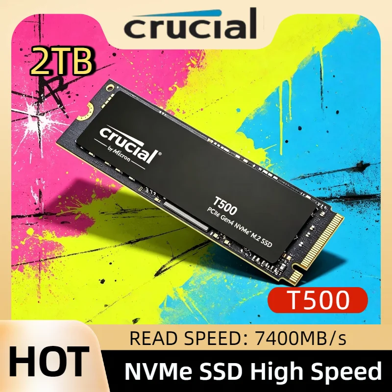 Crucial T500 500GB 1TB Gen4 NVMe M.2 Internal Gaming SSD Up to 7300MB/s for Laptop Desktop NEW Original OEM Package Max
Crucial T500 500GB 1TB Gen4 NVMe M.2 Internal Gaming SSD Up to 7300MB/s for Laptop Desktop NEW Original OEM Package Max
