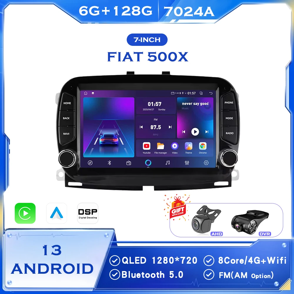 BINGFAN 7" Android Auto Car Radio 2 Din for Fiat 500X 2016-2019 Multimedia Player FM GPS WiFi Wireless Carplay Touch Screen
BINGFAN 7" Android Auto Car Radio 2 Din for Fiat 500X 2016-2019 Multimedia Player FM GPS WiFi Wireless Carplay Touch Screen
