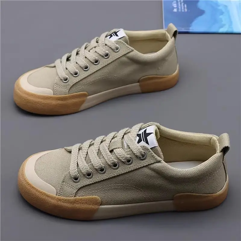 Men's Casual Canvas Shoes Spring Low Help Lace-Up Breathable Comfortable Board Shoes round Toe Flat Heel Pure Color Rubber Ou...
Men's Casual Canvas Shoes Spring Low Help Lace-Up Breathable Comfortable Board Shoes round Toe Flat Heel Pure Color Rubber Ou...