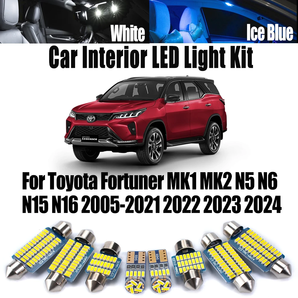 Для Toyota Fortuner MK1 MK2 N5 N6 N15 N16 2005-2021 2022 2023 2024 Лампа номерного знака Светодиодный комплект внутреннего потолочного купольного автомобильного освещения
Для Toyota Fortuner MK1 MK2 N5 N6 N15 N16 2005-2021 2022 2023 2024 Лампа номерного знака Светодиодный комплект внутреннего потолочного купольного автомобильного освещения