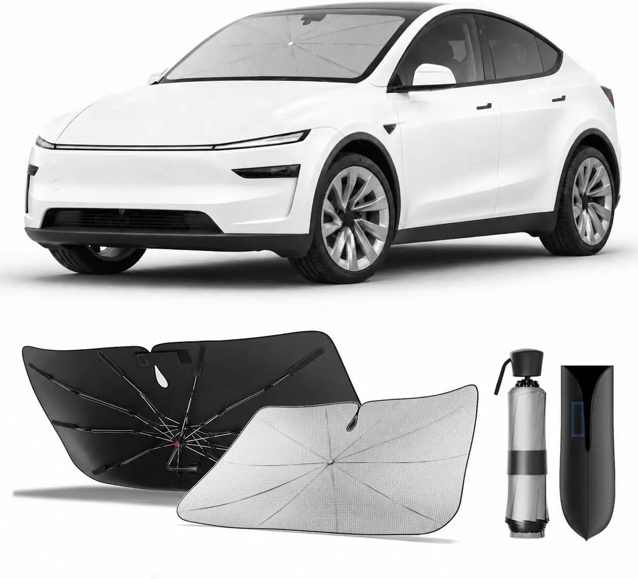Windshield Sun Shade Umbrella - 3D Scan Custom Fit for Tesla Model Y/3
Windshield Sun Shade Umbrella - 3D Scan Custom Fit for Tesla Model Y/3