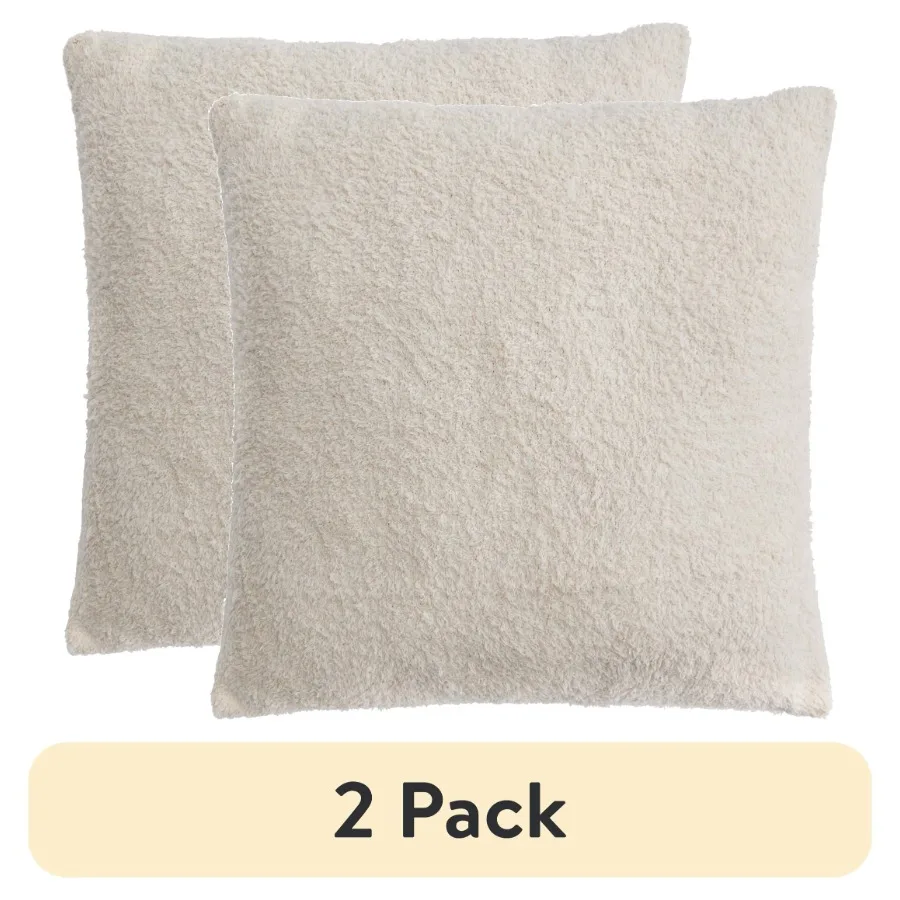 2 pack 20" x 20" Cozy Knit Decorative Pillow Papyrus Beige (1 Count) All Ages
2 pack 20" x 20" Cozy Knit Decorative Pillow Papyrus Beige (1 Count) All Ages