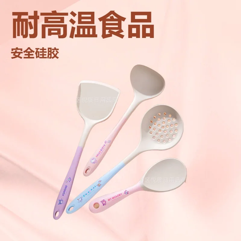 Kawaii Hello Kitty Kuromi Household Silicone Spatula Anime Sanrio Food Grade High Temperature Resistant Spoon Kitchenware Set
Kawaii Hello Kitty Kuromi Household Silicone Spatula Anime Sanrio Food Grade High Temperature Resistant Spoon Kitchenware Set