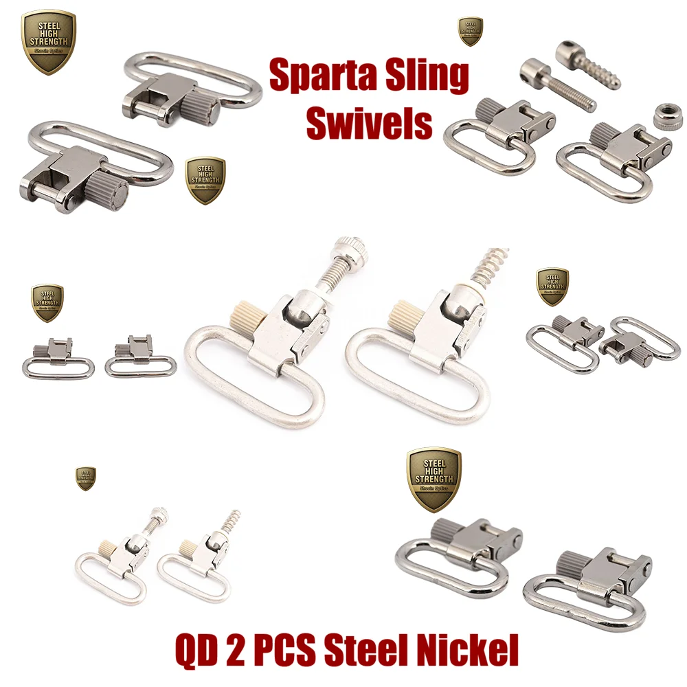 Крепления для ремней Sparta Sling с никелевым покрытием для большинства охотничьих ружей и пушек, 1-дюймовый плечевой ремень
Крепления для ремней Sparta Sling с никелевым покрытием для большинства охотничьих ружей и пушек, 1-дюймовый плечевой ремень