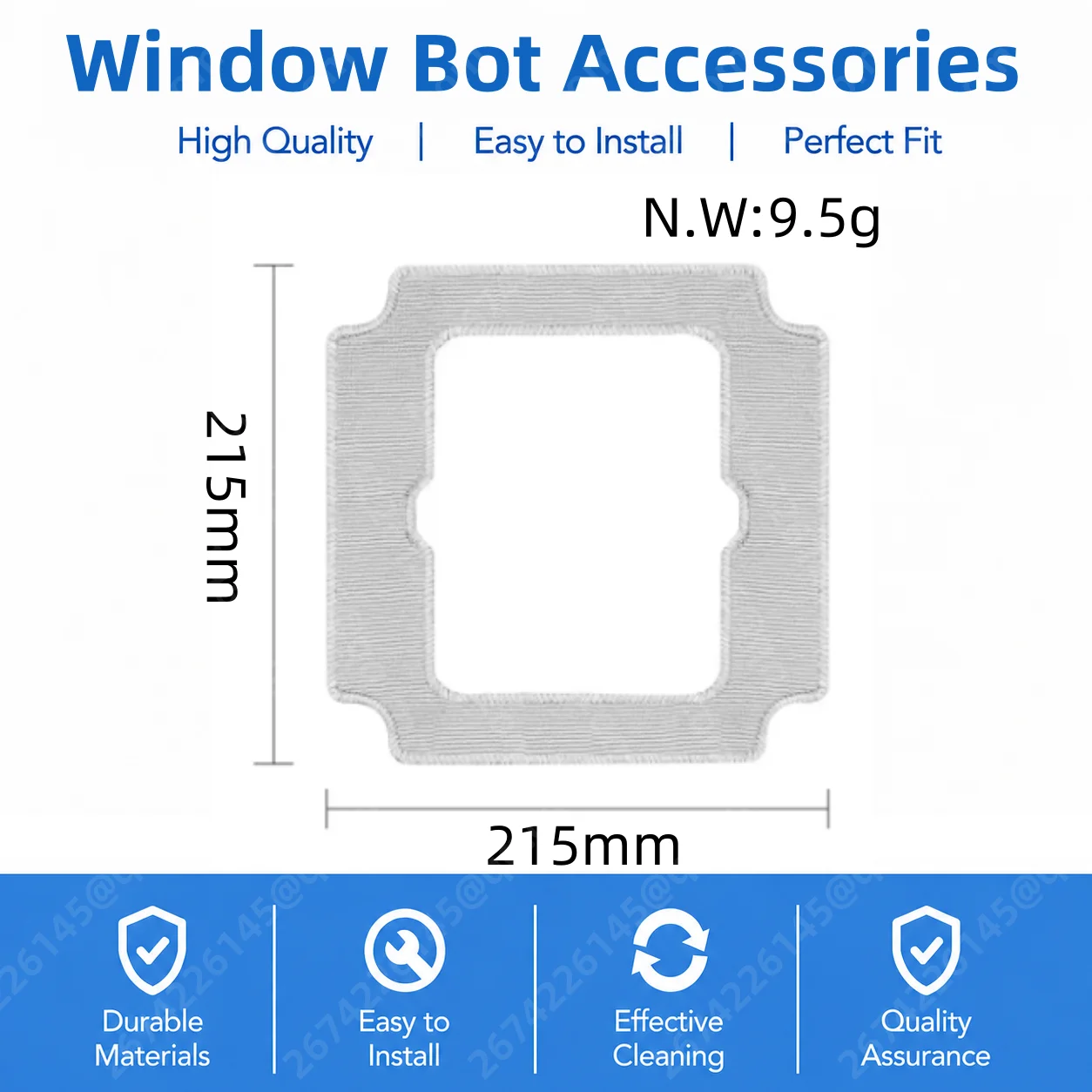 Cleaning Pad Compatible For ECOVACS WINBOT MINI 2 / AIR 2 / ONE PRO Window Cleaning Robot Replacement Parts Kit
Cleaning Pad Compatible For ECOVACS WINBOT MINI 2 / AIR 2 / ONE PRO Window Cleaning Robot Replacement Parts Kit