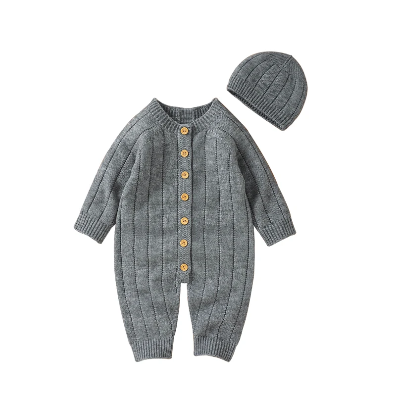 Spring Baby Boys Rompers Hats Clothes Sets Autumn Winter Solid Long Sleeve Knitted Newborn Girls Outfits 2pcs Children's Overall
Spring Baby Boys Rompers Hats Clothes Sets Autumn Winter Solid Long Sleeve Knitted Newborn Girls Outfits 2pcs Children's Overall