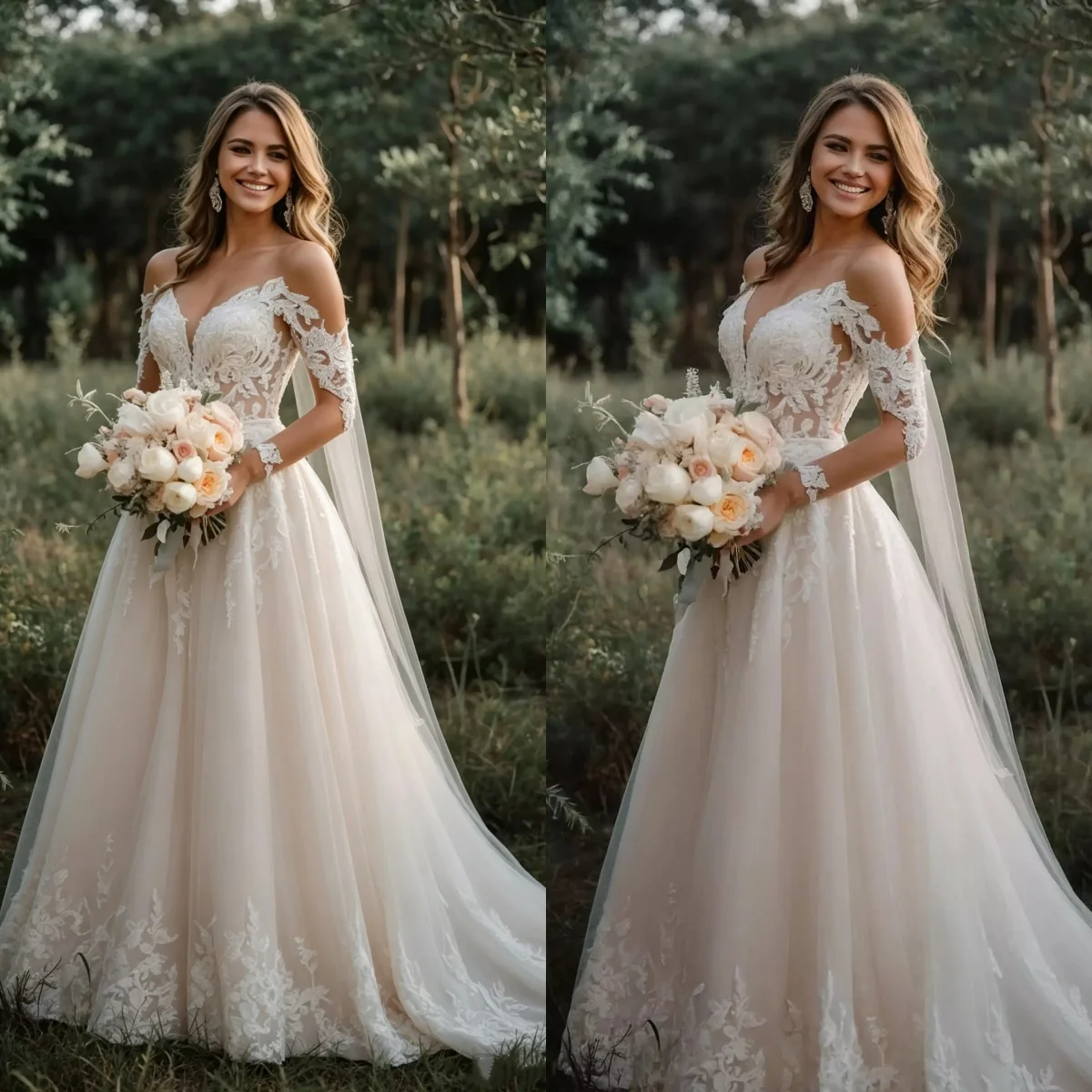 Custom 2026 New Off Shoulder Lace A-Line Wedding Dress Sweetheart Neck Sheer Bodice Bridal Gown with Train Vestido De Novia
Custom 2026 New Off Shoulder Lace A-Line Wedding Dress Sweetheart Neck Sheer Bodice Bridal Gown with Train Vestido De Novia