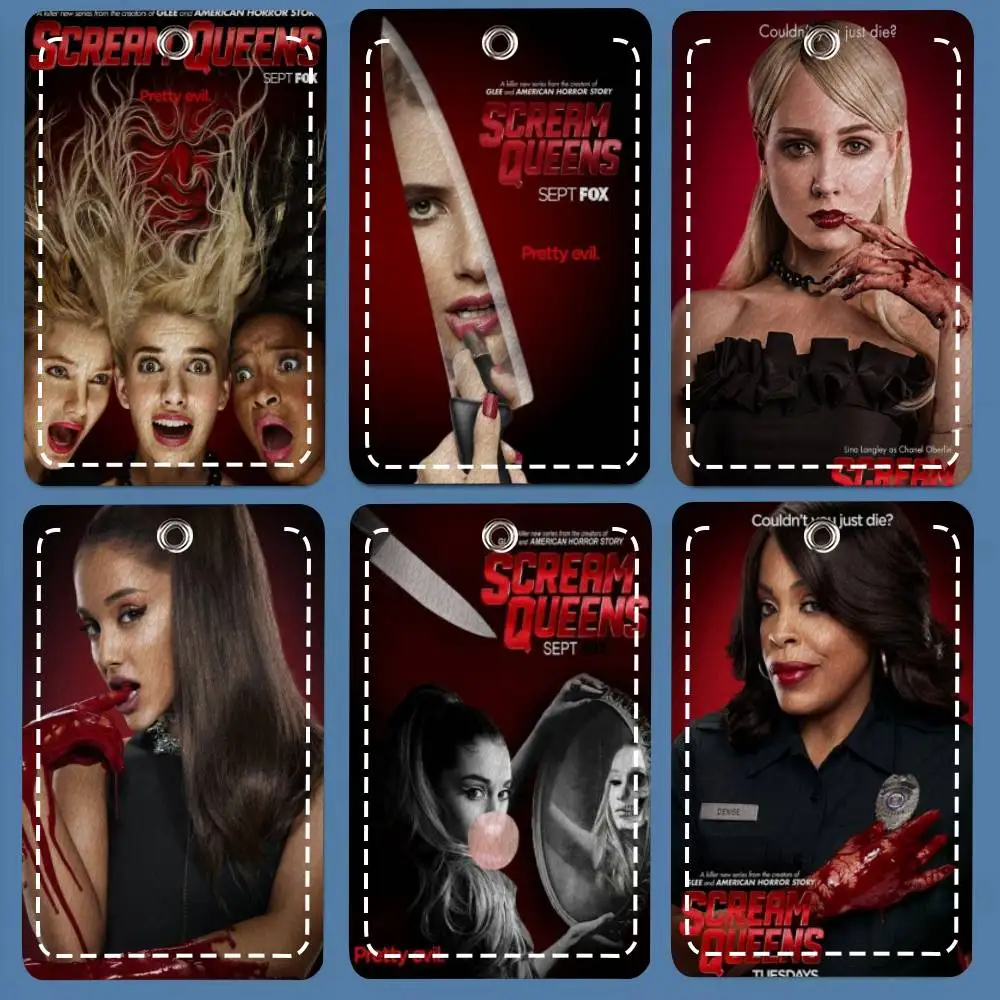S-Scream Queens Movie Card Holde Applicable To Credit Cards Bus Card Soft Leather Rectangular Keychain Protective Cover
S-Scream Queens Movie Card Holde Applicable To Credit Cards Bus Card Soft Leather Rectangular Keychain Protective Cover