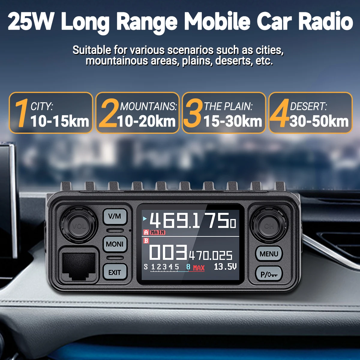 ABBREE AR-8118 Mini Mobile Radio 25W High Power UHF VHF Long Range 200 Channels Dual PTT Transmission Portable Mini Car Radio
ABBREE AR-8118 Mini Mobile Radio 25W High Power UHF VHF Long Range 200 Channels Dual PTT Transmission Portable Mini Car Radio