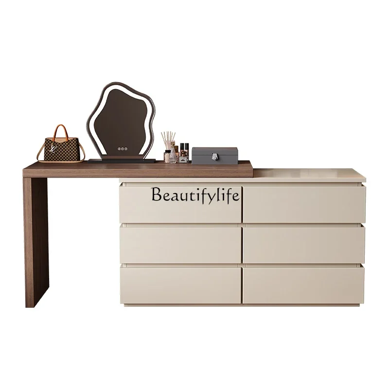 pg55Белый туалетный столик и комод, интегрированный простой современный светлый роскошный кремовый стиль, столик для макияжа из цельного дерева
pg55Белый туалетный столик и комод, интегрированный простой современный светлый роскошный кремовый стиль, столик для макияжа из цельного дерева