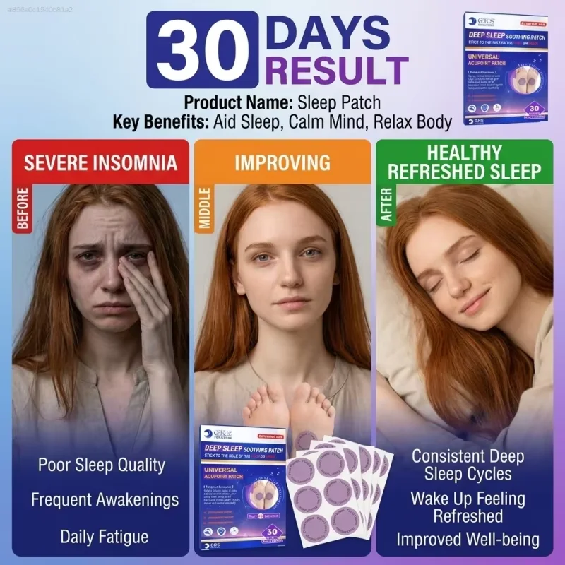 30 pcs Efficient sleep patch, a great sleep tool, sleeping better now! Natural plant fragrance patch, helps sleep, and ensures a peaceful sleep
30 pcs Efficient sleep patch, a great sleep tool, sleeping better now! Natural plant fragrance patch, helps sleep, and ensures a peaceful sleep