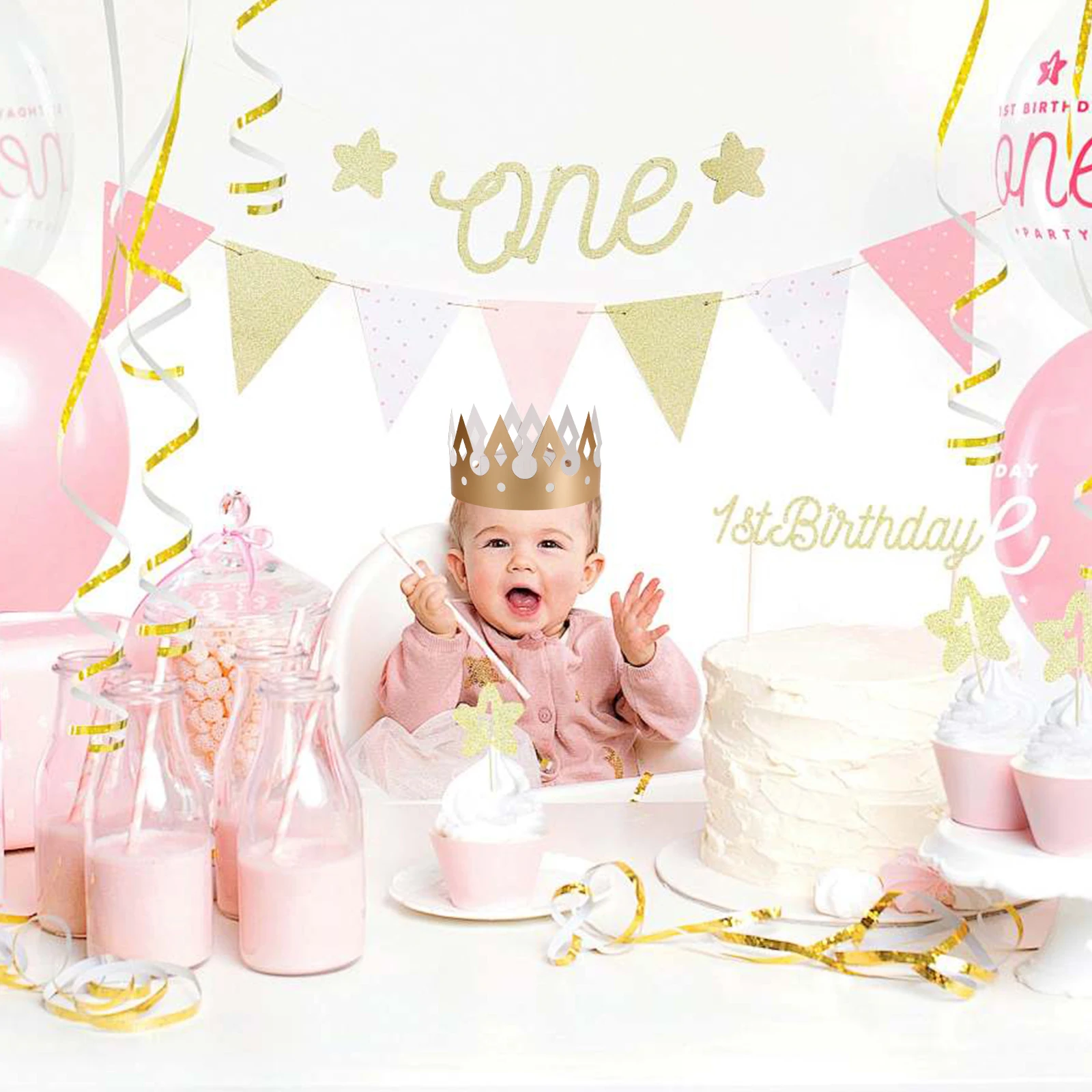 40pcs Paper Crown Kids Classroom Thicken Crowns Caps Kids King Crown Child Party Hats Bulk Happy Birthday Supplies
40pcs Paper Crown Kids Classroom Thicken Crowns Caps Kids King Crown Child Party Hats Bulk Happy Birthday Supplies