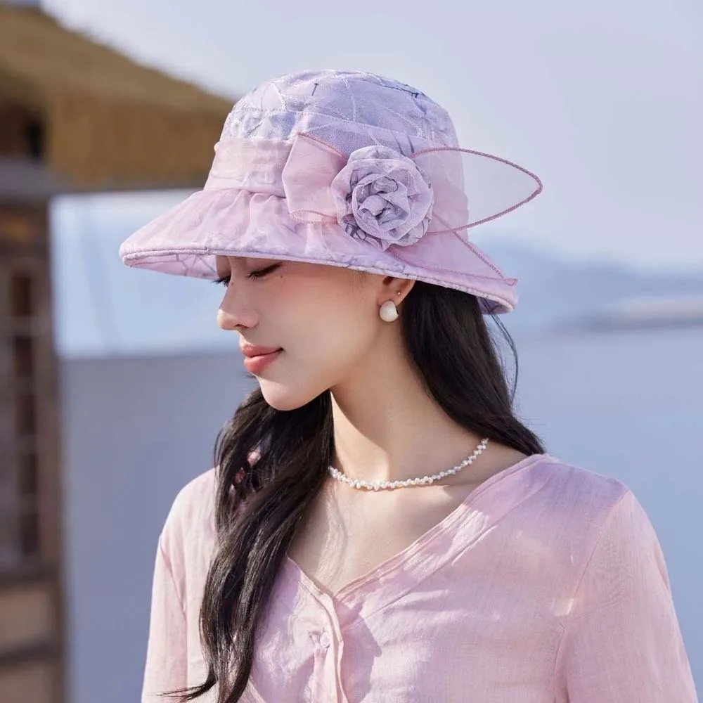 Folding Floral Fisherman Hat Portable Polyester Thin Bow Sunshade Cap Lightweight Wide-brimmed Sunscreen Basin Hat Outdoor
Folding Floral Fisherman Hat Portable Polyester Thin Bow Sunshade Cap Lightweight Wide-brimmed Sunscreen Basin Hat Outdoor