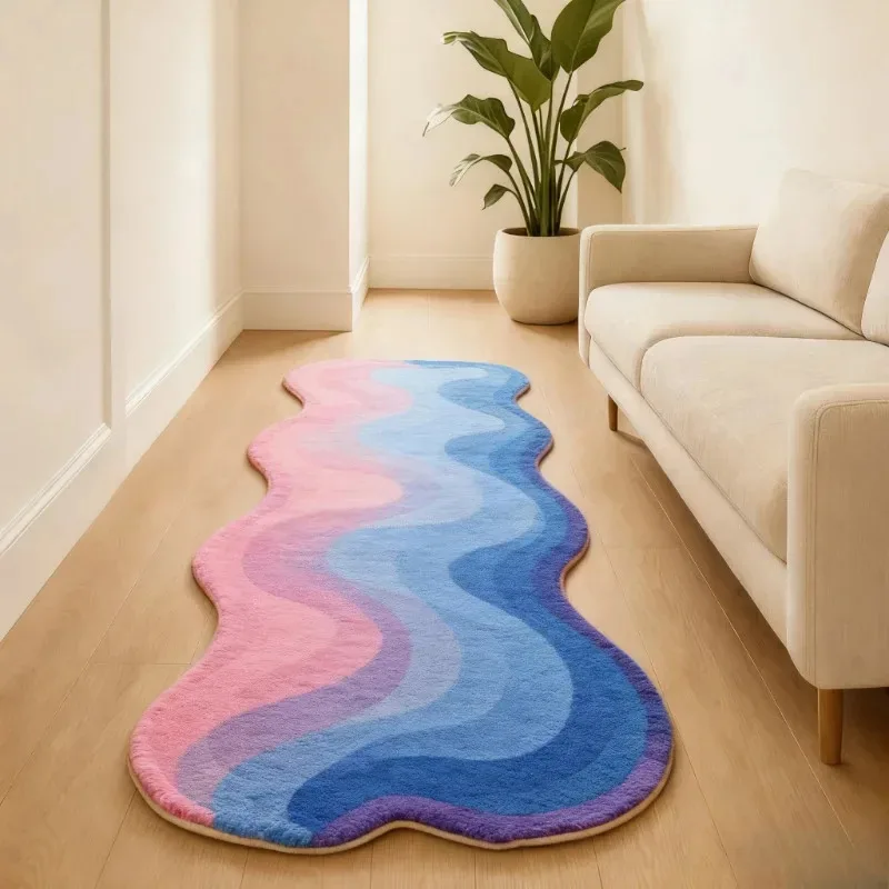 VIKAMA Colourful Wavy Rug Comfortably Soft and Warm Non-Slip Bedroom Entrance Mat Bedside Rug Living Room Sofa Rug Home Decor
VIKAMA Colourful Wavy Rug Comfortably Soft and Warm Non-Slip Bedroom Entrance Mat Bedside Rug Living Room Sofa Rug Home Decor
