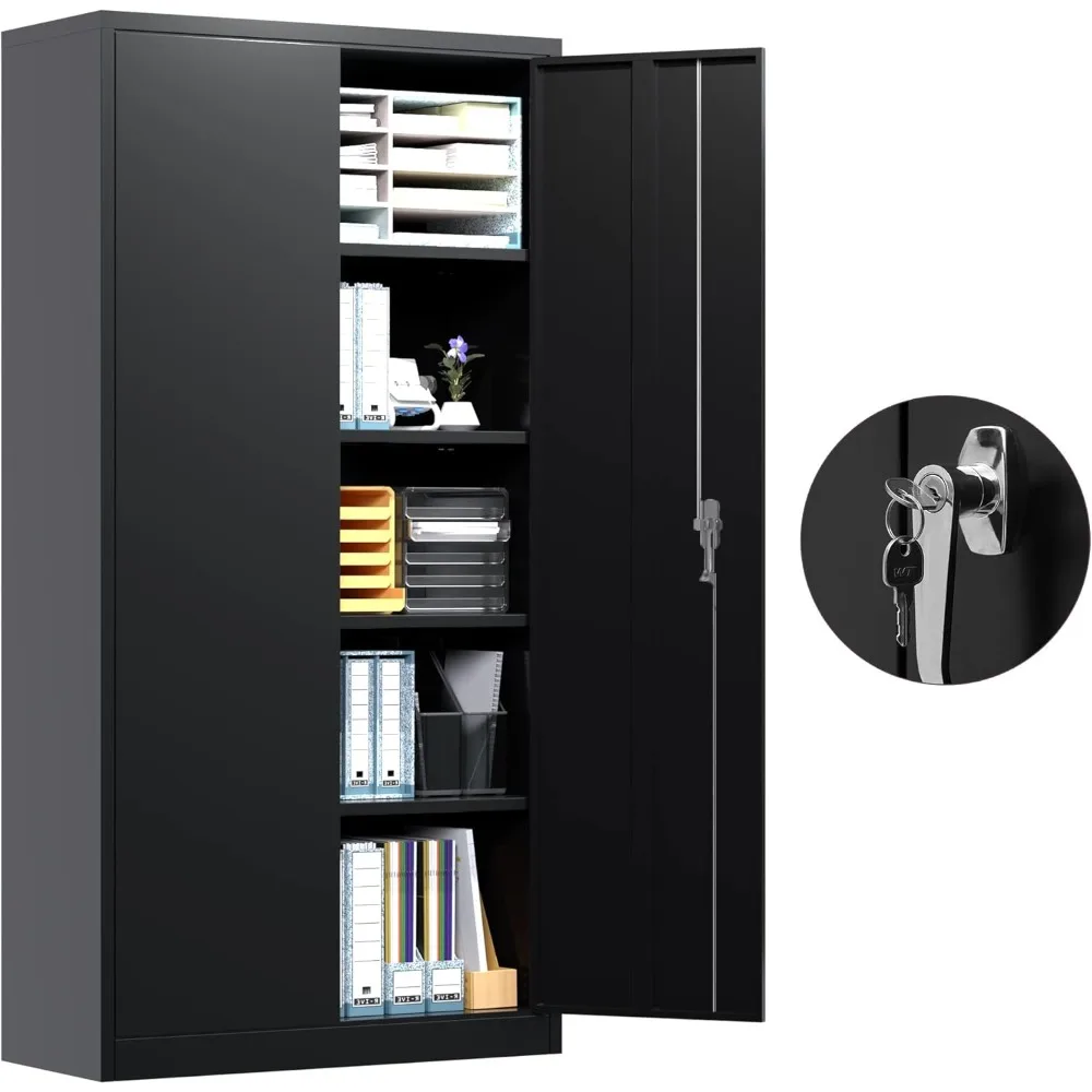 Metal Tool Cabinet, 72 Inches Metal Storage Cabinets with Doors and 4 Adjustable Shelves for Garage, Office, Classroom, Laundry&
Metal Tool Cabinet, 72 Inches Metal Storage Cabinets with Doors and 4 Adjustable Shelves for Garage, Office, Classroom, Laundry&