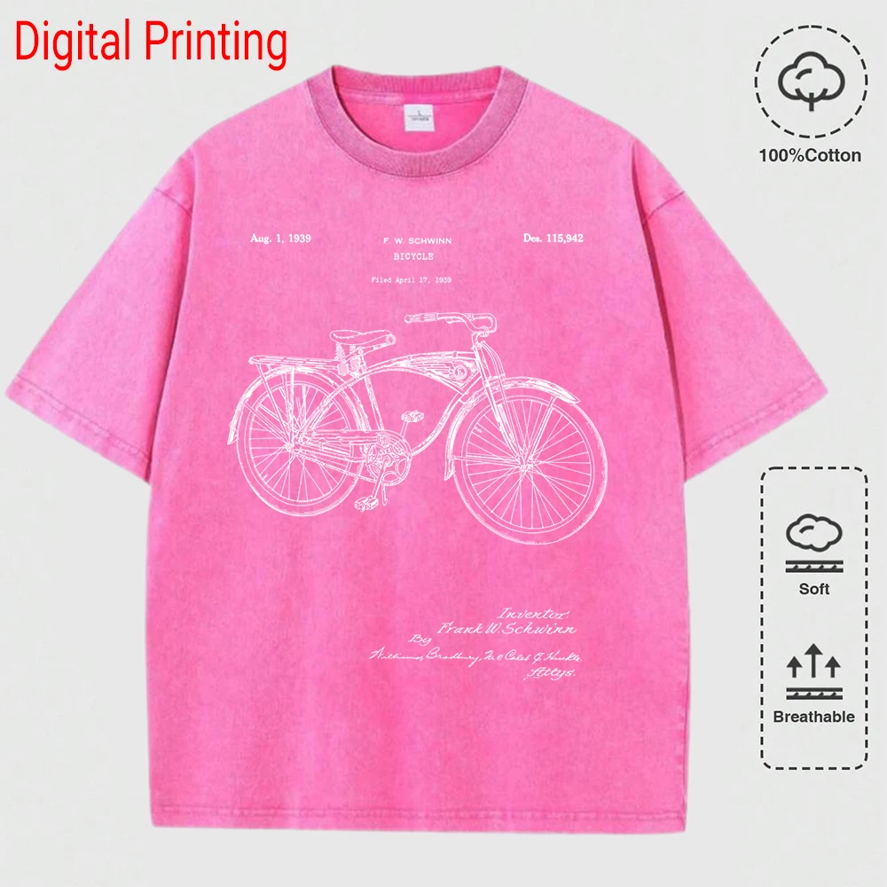 A Vintage Bicycle Digital Print Washed T-Shirt Women Summer Casual T Shirts Hip Hop Cotton Top All-Match Loose Streetwear
A Vintage Bicycle Digital Print Washed T-Shirt Women Summer Casual T Shirts Hip Hop Cotton Top All-Match Loose Streetwear