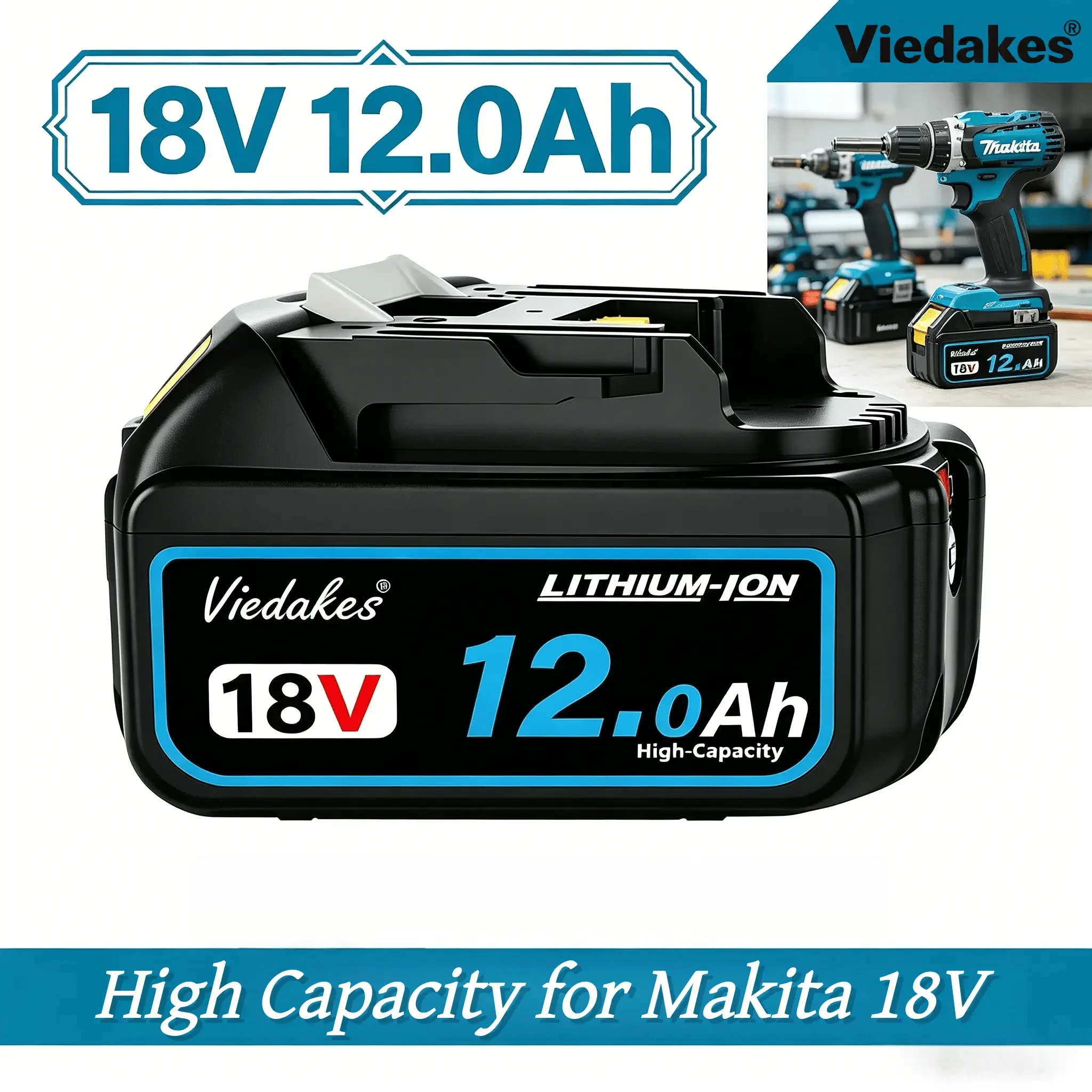 Long Lasting For Makita 18V Battery 10.0Ah 12.0Ah BL1860B BL1850B LXT DHR242 DJV182 baterie For makita 18v
Long Lasting For Makita 18V Battery 10.0Ah 12.0Ah BL1860B BL1850B LXT DHR242 DJV182 baterie For makita 18v