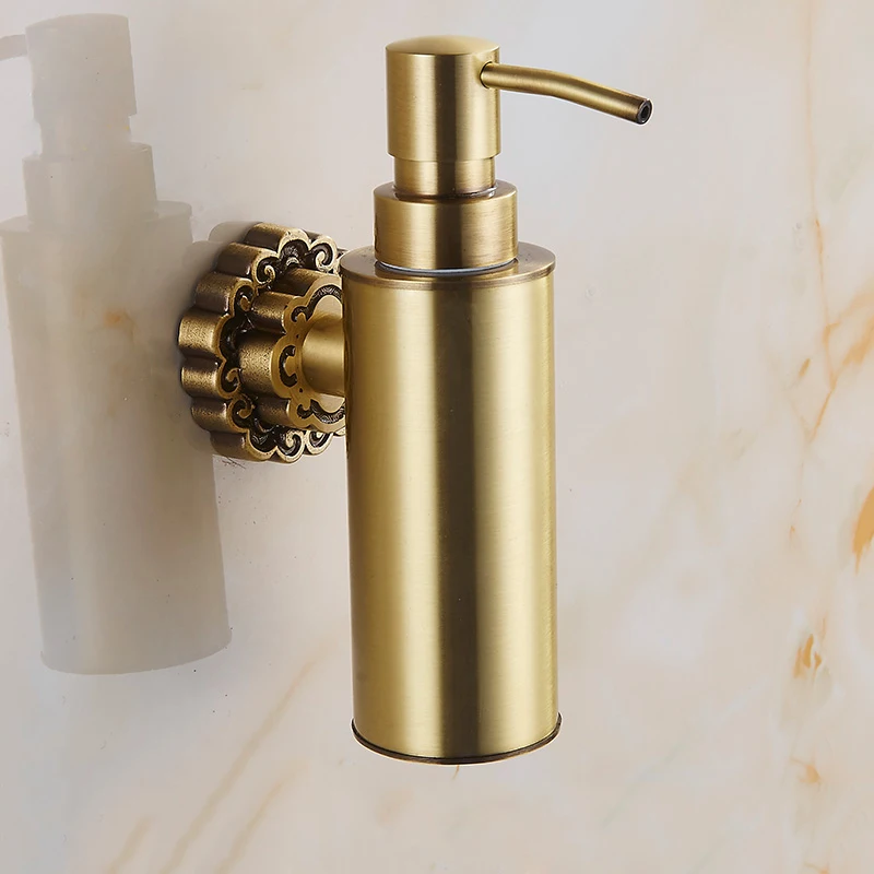 Vidric Liquid Soap Dispensers Antique Brass Wall Mounted Shampoo Soap Dispenser Liquid Soap Holder Bathroom Accessories
Vidric Liquid Soap Dispensers Antique Brass Wall Mounted Shampoo Soap Dispenser Liquid Soap Holder Bathroom Accessories