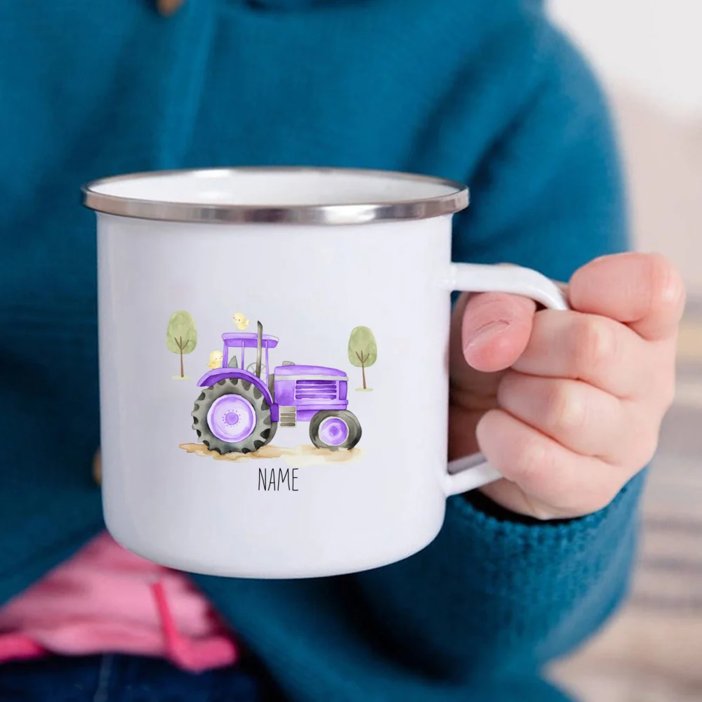 Children's farm tractor mug Personalised tractor Enamel cup custom name halloween mugs gift for kids
Children's farm tractor mug Personalised tractor Enamel cup custom name halloween mugs gift for kids
