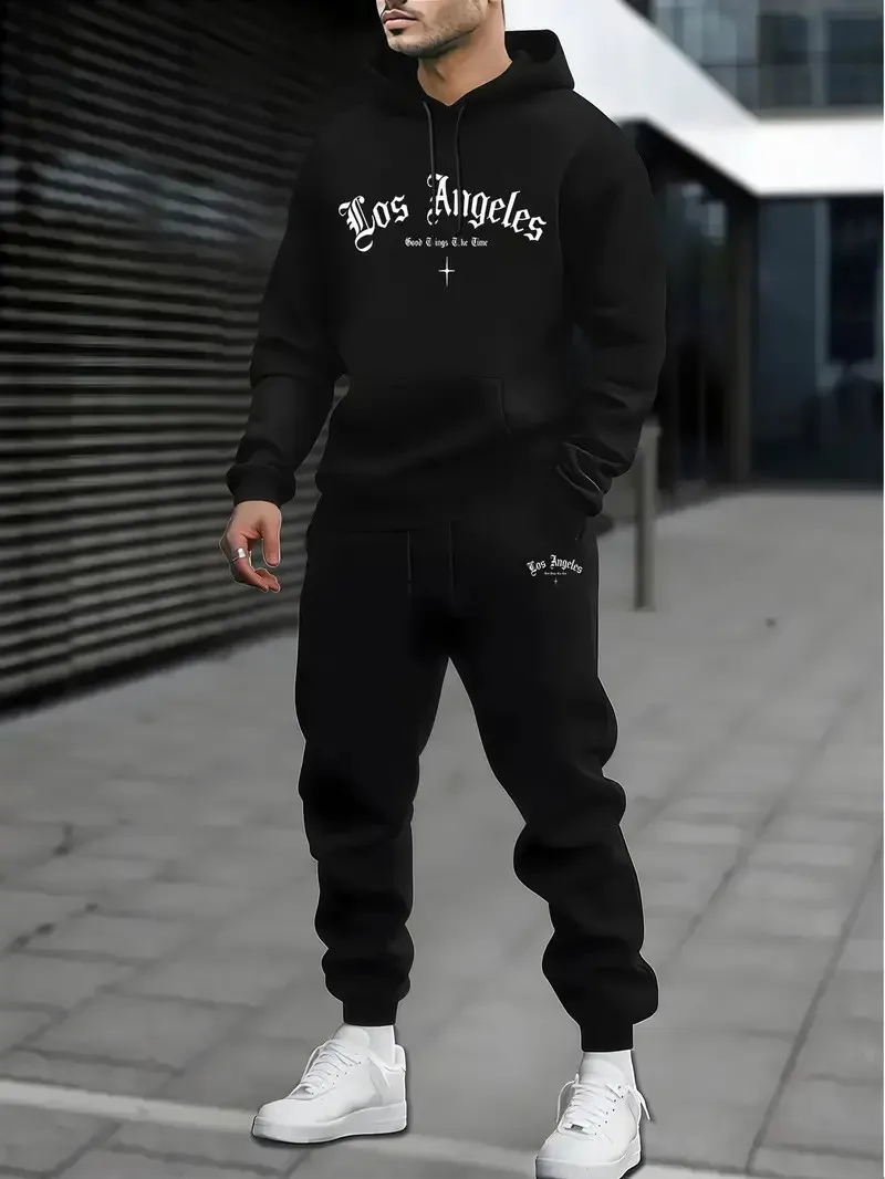 The new men's hoodie set for Spring and Autumn 2025 is comfortable soft casual and fashionable with letter prints
The new men's hoodie set for Spring and Autumn 2025 is comfortable soft casual and fashionable with letter prints