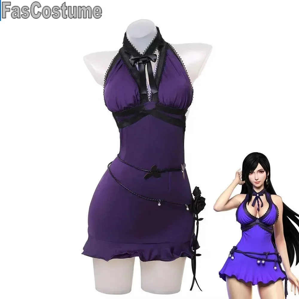 FasCostume Fantasy VII Remake Tifa Lockhart Cosplay Costume Adult Women Party Blue Dress Outfit Halloween Carnival Suit
FasCostume Fantasy VII Remake Tifa Lockhart Cosplay Costume Adult Women Party Blue Dress Outfit Halloween Carnival Suit