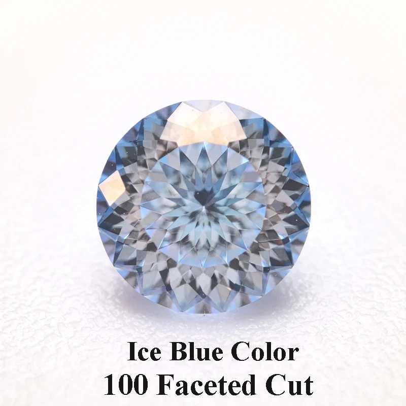 Moissanite Stone 100 Faceted Cut Ice Blue Color Round Shape Lab Grown Gemstone for Charms Women Jewelry with GRA Certificate
Moissanite Stone 100 Faceted Cut Ice Blue Color Round Shape Lab Grown Gemstone for Charms Women Jewelry with GRA Certificate