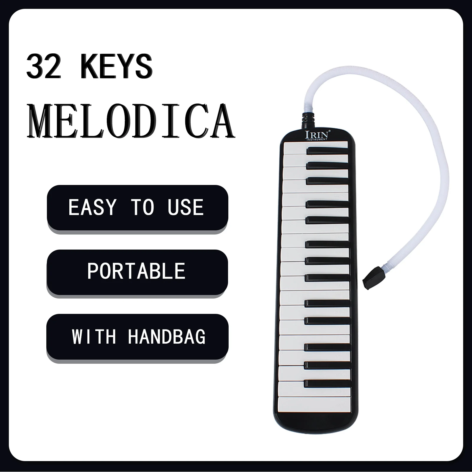 IRIN 32 Key Melodica Portable Tone Piano Mouth Organ Harmonica Pianica Black Melodica Keyboard Musical Instrument With Handbag
IRIN 32 Key Melodica Portable Tone Piano Mouth Organ Harmonica Pianica Black Melodica Keyboard Musical Instrument With Handbag