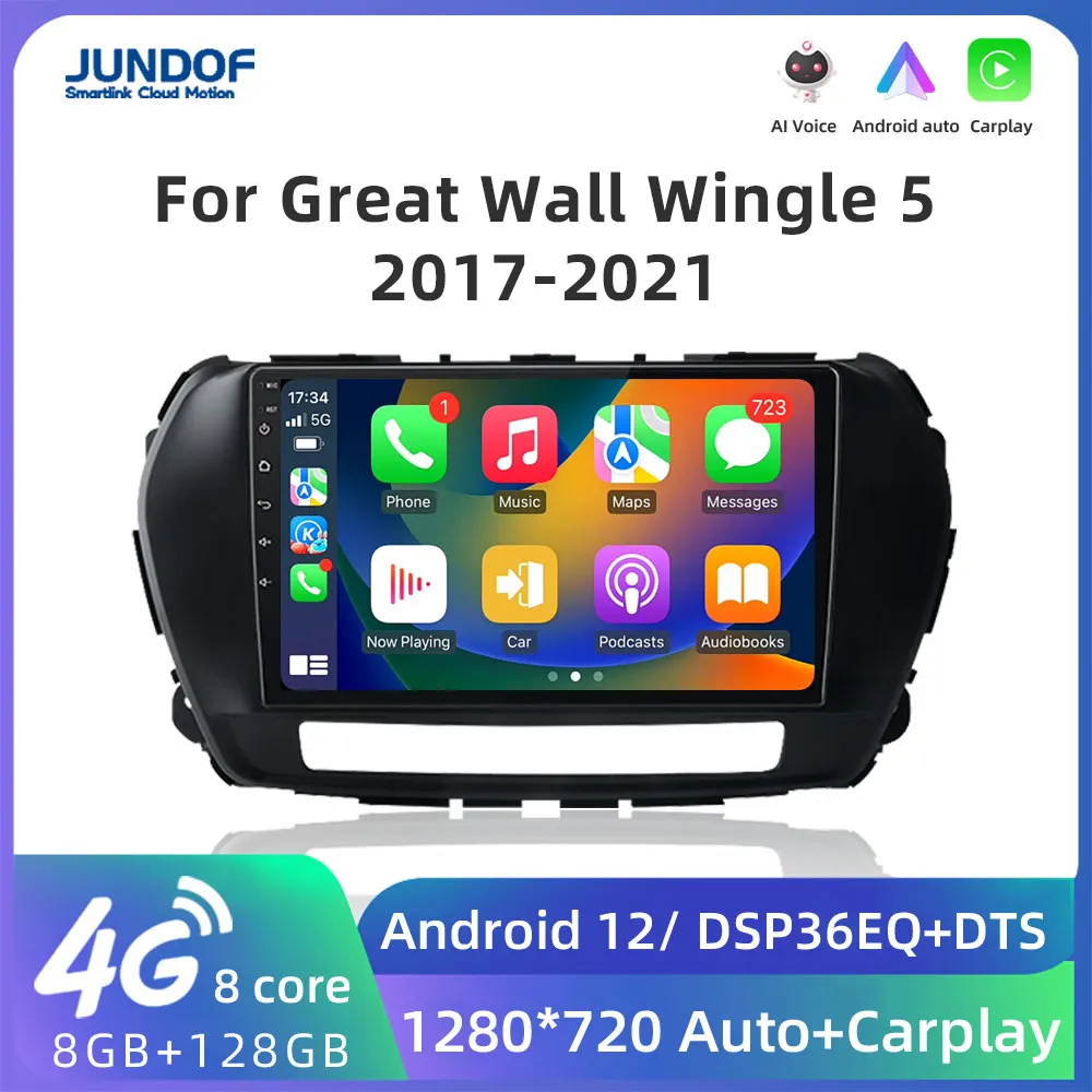 Jundof Plus Voice Wireless CarPlay Android Auto Radio for Great Wall Wingle 5 2017 2018 2019 2020 2021 4G Car Multimedia GPS
Jundof Plus Voice Wireless CarPlay Android Auto Radio for Great Wall Wingle 5 2017 2018 2019 2020 2021 4G Car Multimedia GPS