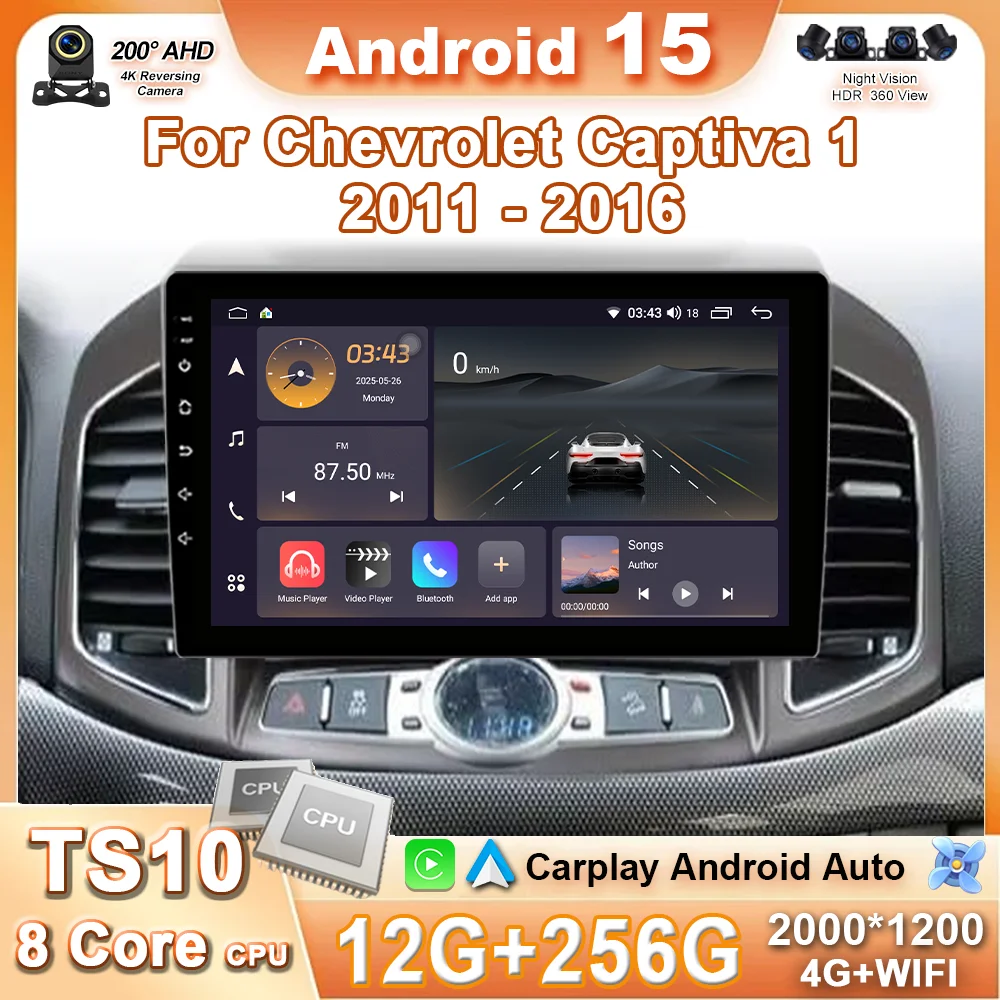 Android 15 For Chevrolet Captiva 1 2011 - 2016 Carplay Auto GPS Car Radio Navigation Multimedia Video Player Stereo 4G+WIFI BT
Android 15 For Chevrolet Captiva 1 2011 - 2016 Carplay Auto GPS Car Radio Navigation Multimedia Video Player Stereo 4G+WIFI BT