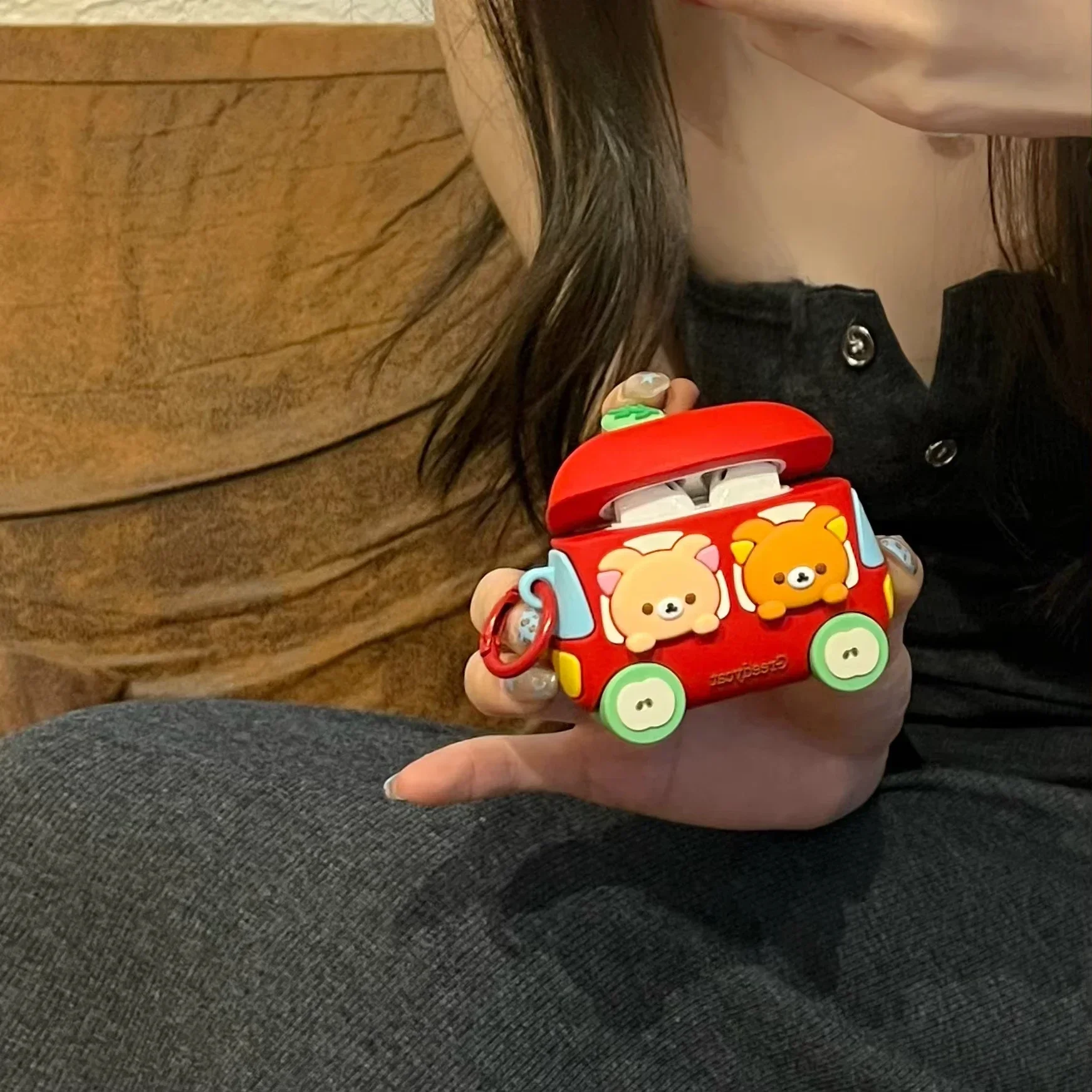 Silicone Earphone Case for Airpods 4 3 2 1 pro2 Cartoon Cute Bear Red Car Soft Anti-drop Protective Cover Headphone Accessories
Silicone Earphone Case for Airpods 4 3 2 1 pro2 Cartoon Cute Bear Red Car Soft Anti-drop Protective Cover Headphone Accessories
