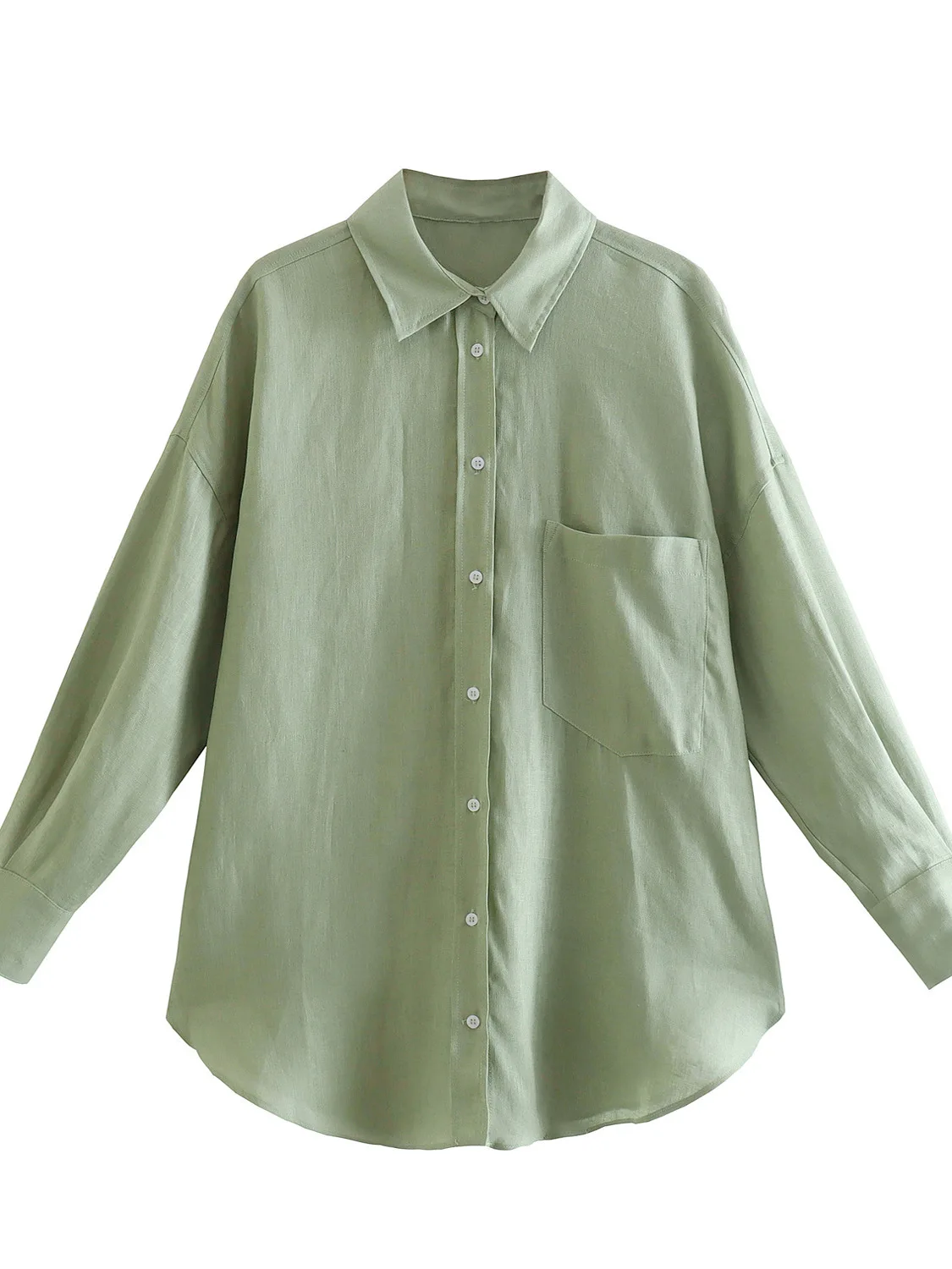 Women's Pure Color Lapel Long Sve irt Street Sle Loose Fit Polyester Casual Faion Spring Collection Single Button Cl...
Women's Pure Color Lapel Long Sve irt Street Sle Loose Fit Polyester Casual Faion Spring Collection Single Button Cl...